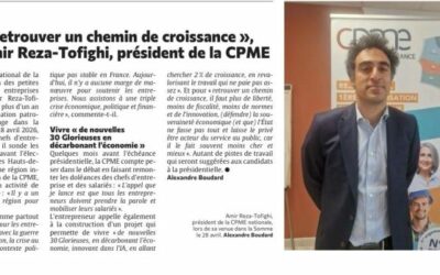 Prise de Parole de Amir Reza-Tofighi, président CPME Nationale à Amiens
